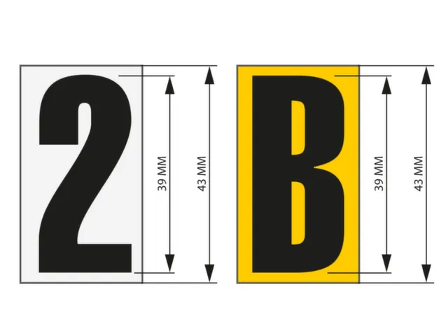 veldmagneet voor stelling,letters A-Z,DIN A4,H 43mm,magneetfolie
