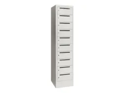 Postsorteerkast 1850x430x500mm 10 Vakken Ral7035 Front Ral7035