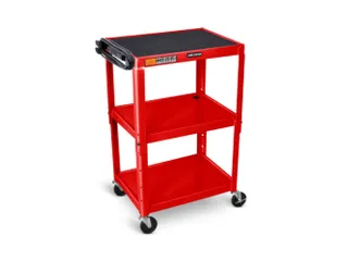 bijzetwagen,HxLxB 610-1060x610x460mm,rood,3niveau(s) - 1