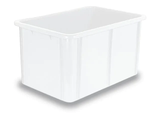 Stapelbak Pe Hxlxb 320X600X400Mm Inhoud 60L Naturel Wit