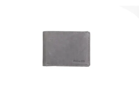 Mini Portemonnee Vierkant Rfid Pride And Soul grijs leer