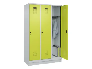 locker,HxBxD 1950x1200x500mm,3vak,vak B 400mm,draaigrendel,sokkel - 1