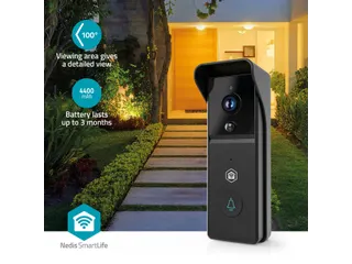 Videodeurbel Nedis Smartlife Wifi 3MP Full HD 1296p zwart - 8