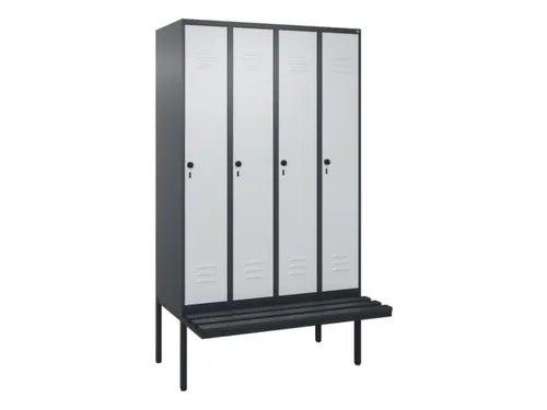 locker voor scheiding van kleding,HxBxD 2120x1200x815mm,4vak
