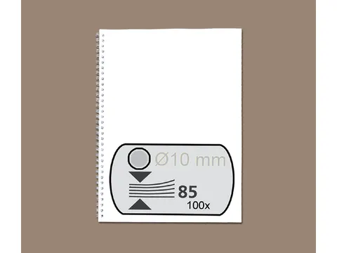 Draadrug Fellowes 10mm 34-rings A4 zilver 100stuks