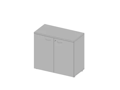 Kantoorkast Romp Aluminium Front Grijs bxdxh 900x450x815mm