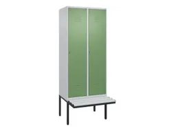 locker met bank,HxBxD 2120x800x815mm,2vak,vak B 400mm,cil.-slot