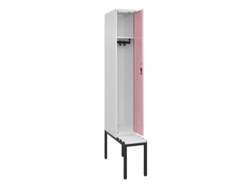 locker met bank,HxBxD 2120x300x815mm,1vak,vak B 300mm,cilinderslot
