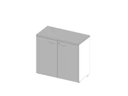 Kantoorkast Romp Wit Front Grijs bxdxh 900x450x815mm