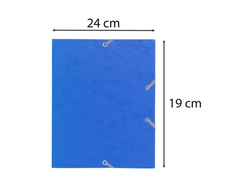 Elastomap 3 kleppen glanskarton 400gm² schoolformaat 17x22cm Assorti