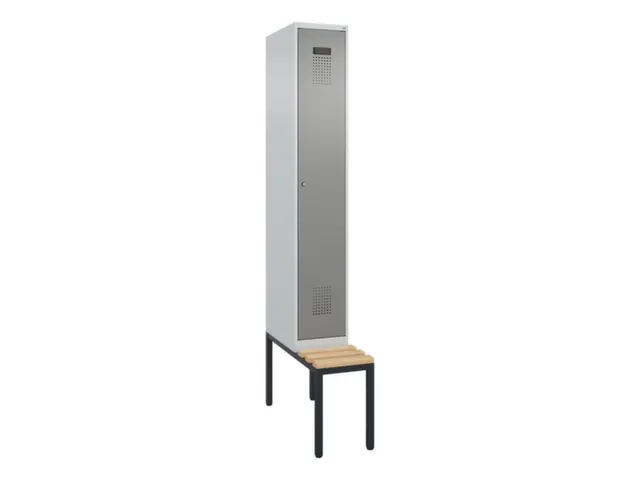 locker met bank,voor scheiding van kleding,HxBxD 2120x300x815mm,1vak