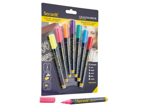 Krijtstift Securit Sma-100 Rond 1-2mm Assorti 7 Stuks