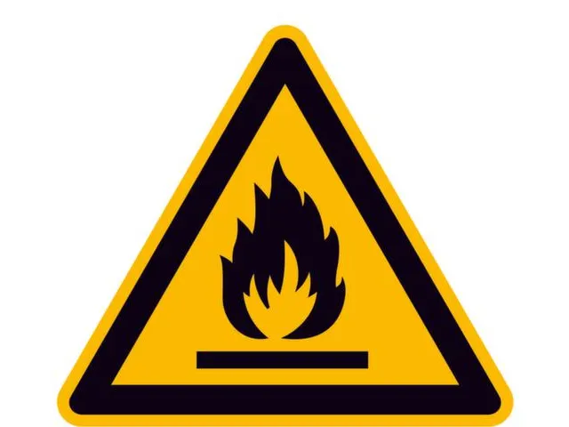 Waarschuwingsbord,Waarschuwing: Brandgevaarlijke Stoffen,Wandbord