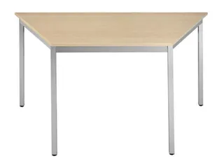 Tafel Trapeziumvormig 120x60 Cm Frame Aluminium Blad Esdoorn - 1