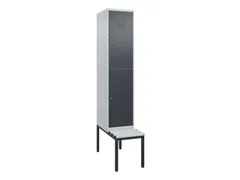 armoire vestiaire avec banc à deux niveaux HxlxP 2120x400x815mm