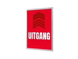 Kliklijst A1 complete set met print "UITGANG" Rood
