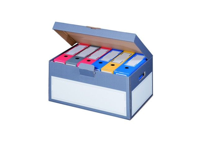 Opbergdoos+D 522x333x268mm grijs/pk 5 | ArchiefdozenShop.nl