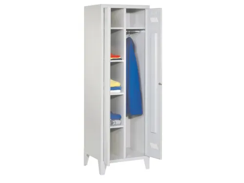 kleding-/wasgoedkast,HxBxD 1850x600x500mm,RAL7035,front RAL7035