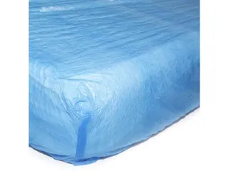 CPE matrasovertrekken blauw 30µ 210x90x20cm 10 stuks - 1