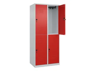dubbeldekse locker,HxBxD 1850x800x500mm,2x2vak.,vak B 400mm - 2