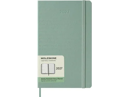 Agenda 2027 Moleskine 12M Weekly 7dag/1pagina large hc sage green