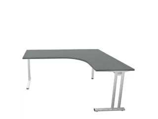bureau in vrije vorm,HxBxD 740x1800x1600mm,vrije vorm,MS-donkergrijs - 1