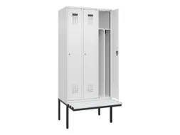 locker met bank,voor scheiding van kleding,HxBxD 2120x900x815mm,3vak