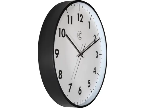wandklok NXT STIL UURWERK 40cm kunststof wit zwarte cijfers