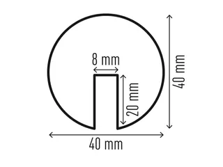 Hoekbeschermingsprofiel E8R 1 Meter - 3