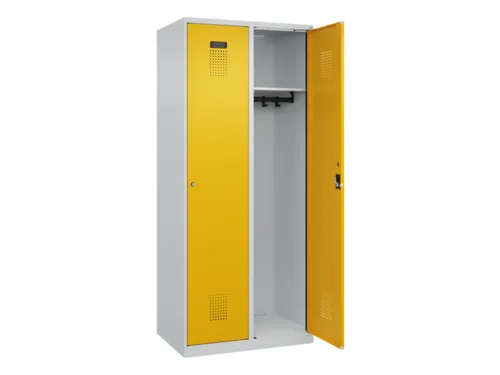 locker,HxBxD 1850x800x500mm,2vak,vak B 400mm,cil.-slot,staand op vloer