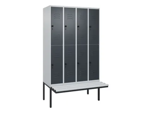 armoire vestiaire avec banc à deux niveaux HxlxP 2120x1200x815mm