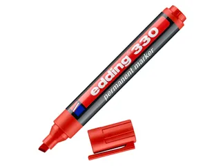 Viltstift edding 330 schuin 1.5-5mm rood - 4