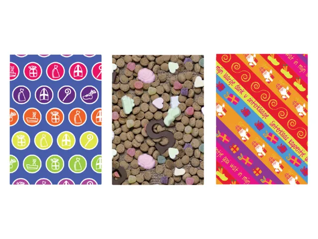 Inpakpapier Sint 300x100cm assorti