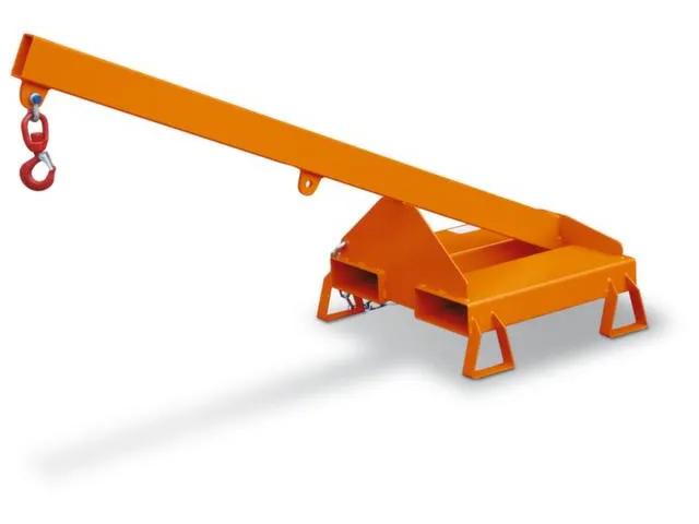 Kraanarm Vaste Arm Neiging 25° Steunpoten L 1600mm 1t Geeloranje