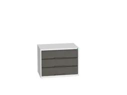ladekast HxBxD 600x800x550mm 3laden romp RAL7035 front RAL7016