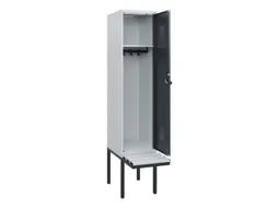 locker met bank,HxBxD 1950x400x815mm,1vak,vak B 400mm,draaigrendel