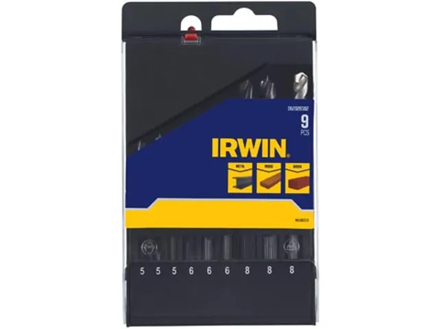 Irwin 9-delige Borenset Metaal Hout Steen