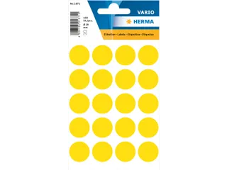 HERMA 1871 Multipurpose etiketten Rond 19mm Geel 100 stuks - 1
