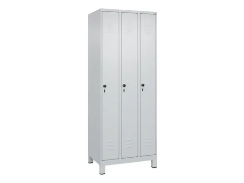 locker,HxBxD 1950x750x500mm,3vak,vak B 250mm,draaigrendel,voeten