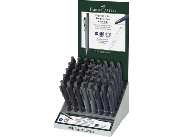 Balpen Faber-Castell Polyball XB Urban in display á 40 stuks