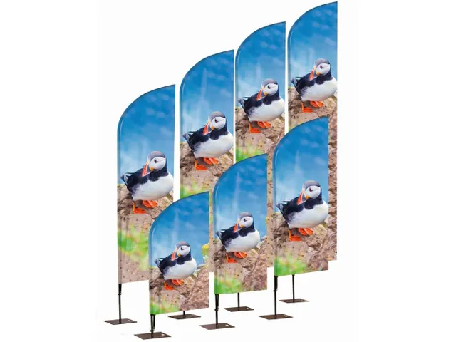 Print Wind voor Beach Flag Alu 415cm, 86x337cm Enkelzijdig