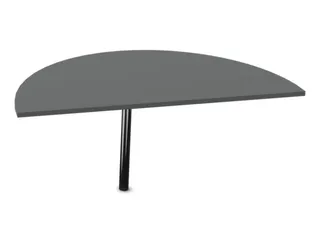 aanbouwtafel,HxBxD 740x1400x700mm,halfrond,MS-donkergrijs - 2