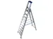 verrijdbare boktrap,eenzijdig,10treden,stand H 2,35m,balk L 3,2m