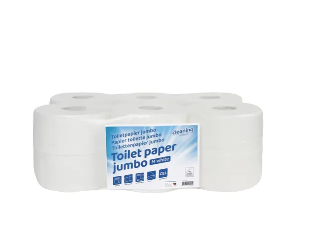 Toiletpapier mini jumbo 2-laags 150m Wit 12 rollen Pallet