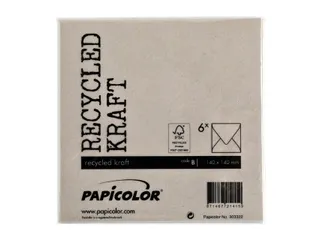 Envelop Papicolor 140x140mm kraft grijs pak à 6 stuks - 3
