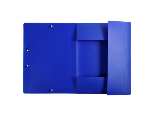 Elastomap 3 kleppen polypropyleen Ondoorschijnend A4 Donkerblauw
