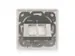 Frontplaat voor Keystone Jacks 2x RJ45 stofkap 80x80 + centrale plaat