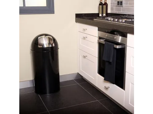 Afvalbak Pushcan 40 Liter Zwart
