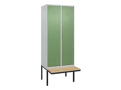 locker met bank,HxBxD 2120x800x815mm,2vak,vak B 400mm,cil.-slot