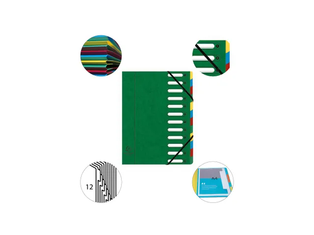 Sorteermap Harmonika vensters 12vak gr.